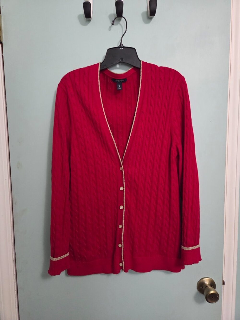 Land’s End Cable Knit Cardigan Sweater